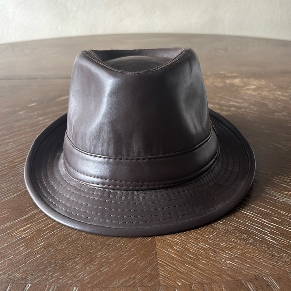 Bundle of 2 Faux Leather Crocodile Jazz Look Men’s Fedora Hats - Picture 9 of 13